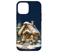 Cozy Snowy Cottage con Ghirlanda di Natale Custodia per iPhone 12 mini