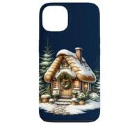 Cozy Snowy Cottage con Ghirlanda di Natale Custodia per iPhone 13