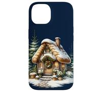 Cozy Snowy Cottage con Ghirlanda di Natale Custodia per iPhone 14