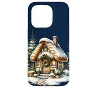 Cozy Snowy Cottage con Ghirlanda di Natale Custodia per iPhone 15 Pro
