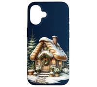 Cozy Snowy Cottage con Ghirlanda di Natale Custodia per iPhone 16