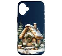 Cozy Snowy Cottage con Ghirlanda di Natale Custodia per iPhone 16 Plus