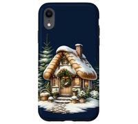 Cozy Snowy Cottage con Ghirlanda di Natale Custodia per iPhone XR