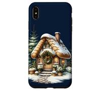 Cozy Snowy Cottage con Ghirlanda di Natale Custodia per iPhone XS Max