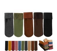 Cozy Socks for Seniors Women Fleece ecozy - Ultra Soft Velvet Slim Thermal Socks Luviess Thickening and Velvet SnowSocks, Set G, 10XL