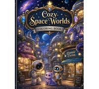 Cozy Space Worlds: Coloring Book