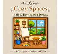Cozy Spaces: Bold & Easy Interior Designs: 40 Cozy Space Designs to Color