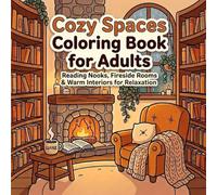 Cozy Spaces Coloring Book for Adults: Bold and Easy Interiors - Reading Nooks, Fireside Rooms & Warm Living Room Designs for Relaxation