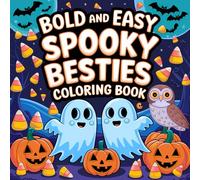 Cozy Spooky Cute & Creepy Coloring Book for Adults and Kids: + 45 Bold & Relaxing Halloween Designs - Adorable Creepy Characters, Hygge Scenes & Relaxation