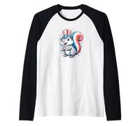 Cozy Squirrel in USA Colori Maglia con Maniche Raglan