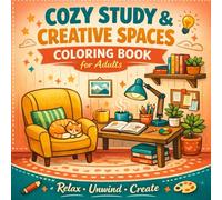 Cozy Study & Creative Spaces Coloring Book for Adults: Relax - Unwind - Create