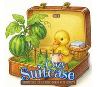 Cozy Suitcase Coloring Book: Grayscale Coloring for Stress Relief - Simple, Relaxing, and Cozy Suitcase Scenes for Adults and Teens