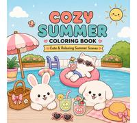 Cozy Summer Coloring Book: Cute and Relaxing Summer Scenes Featuring Beach Days, Ice Cream, Camping, Sunshine, Flowers, and Cozy Vacation Moments