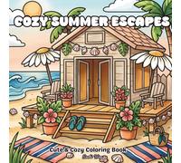 Cozy Summer Escapes Coloring Book: Cute and Cozy Coloring Pages Featuring Ice Cream Cafés, Seaside Bakeries, Lemonade Stands, and Sweet Summer Escapes