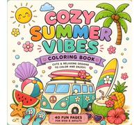 Cozy Summer Vibes Bold & Easy Coloring Book Cute Beach, Tropical & Vacation Designs to Color and Relax: Cozy Summer Vibes Bold & Easy Coloring Book for Adults and Teens