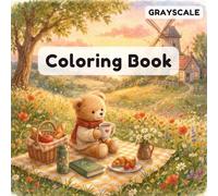 Cozy Teddy Bear Grayscale Coloring Book for Adults: Teddy's Cozy Days Vol. 3
