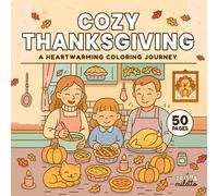 Cozy Thanksgiving: A Heartwarming Coloring Book: Relaxing Fall & Thanksgiving Coloring Pages for Adults and Kids - Cute Family Moments, Pumpkins, Pies, and Gratitude Scenes