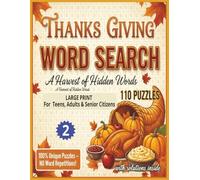 Cozy ThanksGiving Word Search: Calming Autumn Word Puzzles • Fall Harvest, Gratitude, Festive Foods & Traditions Easy-to-Read Large Print for Stress ... Puzzle Lovers & Seasonal Enthusiasts
