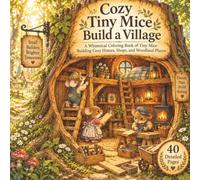 Cozy Tiny Mice Build a Village: A Whimsical Coloring Book of Tiny Mice Building Cozy Homes, Shops, Bridges, and Woodland Places