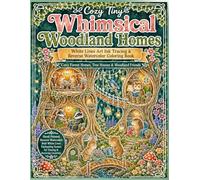 Cozy Tiny Whimsical Woodland Homes White Lines Art Ink Tracing & Reverse Watercolor Coloring Book: Cozy Forest Homes, Tree Houses, Fairies, Elves & ... Animals, Elves and Fairy Fairy Houses