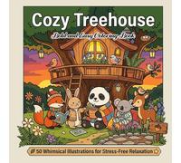 Cozy Treehouse Bold and Easy Coloring Book: Whimsical Woodland Creatures