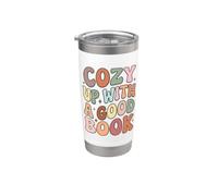 Cozy Up With A Good Book Reading Lover Bookworm Librarian Bicchiere termico in acciaio inox doppia parete