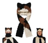 Cozy Up With The Adorable Calico Cat Crochet Sciarpa, Fai da Te Lavorato a Mano Sciarpa Gatto Calico Cute Calico Cats Sciarpa per gli amanti dei gatti