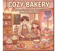 Cozy Valentine Bakery - A Cute Couples Coloring Book for Adults: 45 Romantic & Cozy Bakery Scenes for Relaxation and Stress Relief
