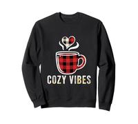 Cozy Vibes Buffalo Plaid Coffee Lover Bevanda Calda Felpa