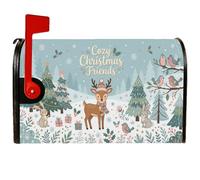 Cozy Winter - Coperture magnetiche per cassetta postale con renna, 53,3 x | Scena della foresta invernale, involucri per cassette postali, animali del bosco, decorazione esterna stagionale