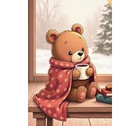 Cozy Winter Cute Bear: 120 Pages | 6 x 9 inches | Cute Aesthetic Lined Journal