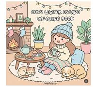 Cozy Winter Escape Coloring Book: Relaxing Winter Scenes and Cozy Designs for Stress Relief and Creative Escape For Teens And Adults