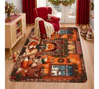 Cozy Winter Foxes Cabin Theme Foxes Christmas Area Tappeto 90 x 150 cm