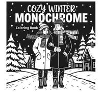 Cozy Winter Monochrome Coloring: 57 Relaxing Winter Designs for Calm, Simple Coloring