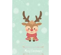 Cozy Winter Notebook - Green Snowflake Reindeer Notebook with Scarfed Deer | 160 Lined Pages | 6 x 9 inches: Minimal holiday design with snowflakes & ... for notes, lists & cozy winter writing