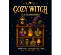 Cozy Witch: Bold & Easy Coloring Book for Adults