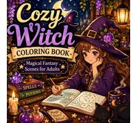 Cozy Witch Coloring Book: Magical Fantasy Scenes for Adults