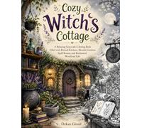Cozy Witch's Cottage: A Relaxing Grayscale Coloring Book Filled with Herbal Kitchens, Moonlit Gardens, Spell Rooms, and Enchanted Woodland Life