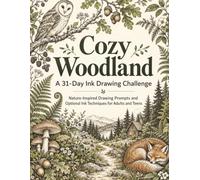 Cozy Woodland: A 31-Day Ink Drawing Challenge: Nature-Inspired Drawing Prompts and Optional Ink Techniques for Adults and Teens