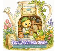 Cozy Woodland Shops Coloring Book: Adorable Forest Animals Running Tiny Magical Stores in Lanterns, Tree Hollows and Whimsical Nature Worlds for Adults