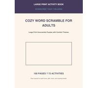 Cozy Word Scramble for Adults: Large Print Unscramble Puzzles with Comfort Themes