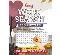 Cozy Word Search: 100 Relaxing Large Print Puzzles Book for Adults & Seniors: Fun Brain Games with 1800 Unique Words | Easy-to-Read Activity Book for Stress Relief