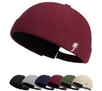 Cozyan Cotone Cappellino da Portuale Uomo Retro Docker-cap Berretto Docker da Motociclista Cappello Retro Cappellino Senza Visiera Uomo Donna Berretto Portuale Commando Lavoro Cotone Docker cap