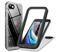 Cozycase Ultra Resistente Cover Impermeabile Antiurto Per iPhone SE 2022 2020 8 7 IP68 Subacquea Antipolvere 360 Completa integrale Militare Rigida Rugged Custodia Anti Urto Waterproof Trasparente