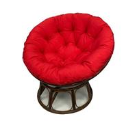CozyChair - Cuscino rotondo spesso e morbido, per dondolo a uovo, comodo, per interni ed esterni (rosso, 90 cm)