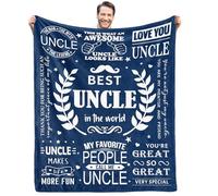 COZYCRIB Uncle Gifts Coperta Zio Natale Compleanno Regali Migliori Divertente Zio Regali da Nipote Regali per Zio per Divano Letto Soggiorno 152,4 x 127 cm