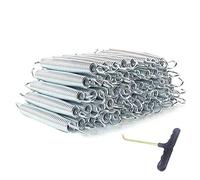 Cozyel 50 molle di ricambio per trampolino da 138 mm, in acciaio, molle di tensione per trampolino e trampolino da giardino, con gancio a T, colore: argento, 50 pezzi