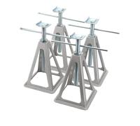 Cozyel Cavalletti per auto, Set di 4 cavalletti di sostegno regolabili per supporto roulotte, resistente alla corrosione, fino a 3600 kg di carico, per stabilizzare veicoli e rimorchi