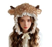 CozyFleece - Cappello con corna di peluche, super morbido e caldo, per cosplay, con comoda vestibilità, accessorio e divertente per l'inverno, per tutti i giorni, compleanno, vacanze, commedia