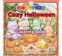 CozyFuzz Cozy Halloween Coloring Book: 45 Bold & Easy Cute and Cozy Halloween Scenes for Adults and Teens